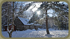  The Bothy bathed in snow and sun!