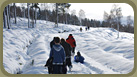 A sledging expedition on Knockfrink Hill